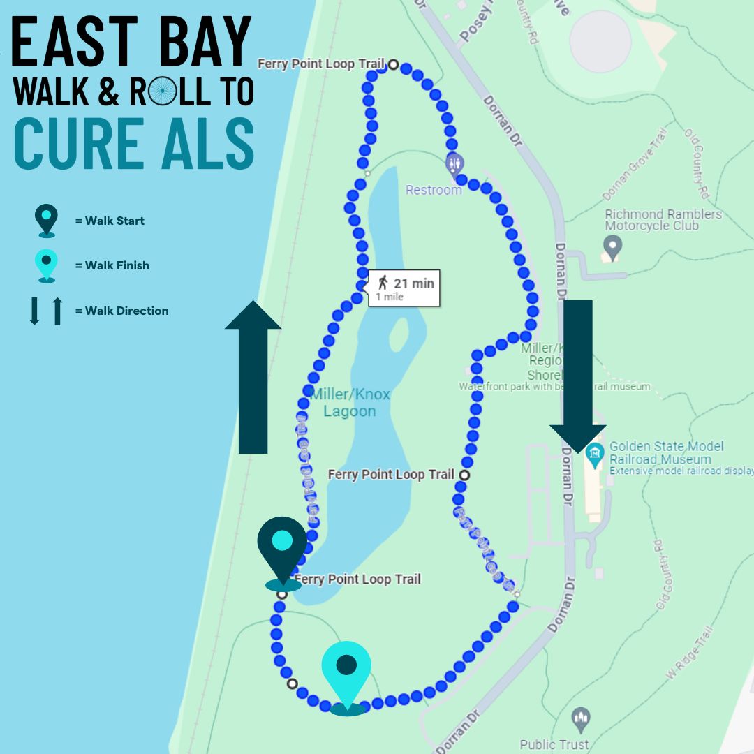 East Bay Walk and Roll Route Map 2024