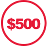 $500 Badge